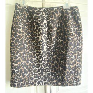 Elliott Lauren Womens Size 8 Brown Animal Print Wool Blend Skirt  USA‎ Made